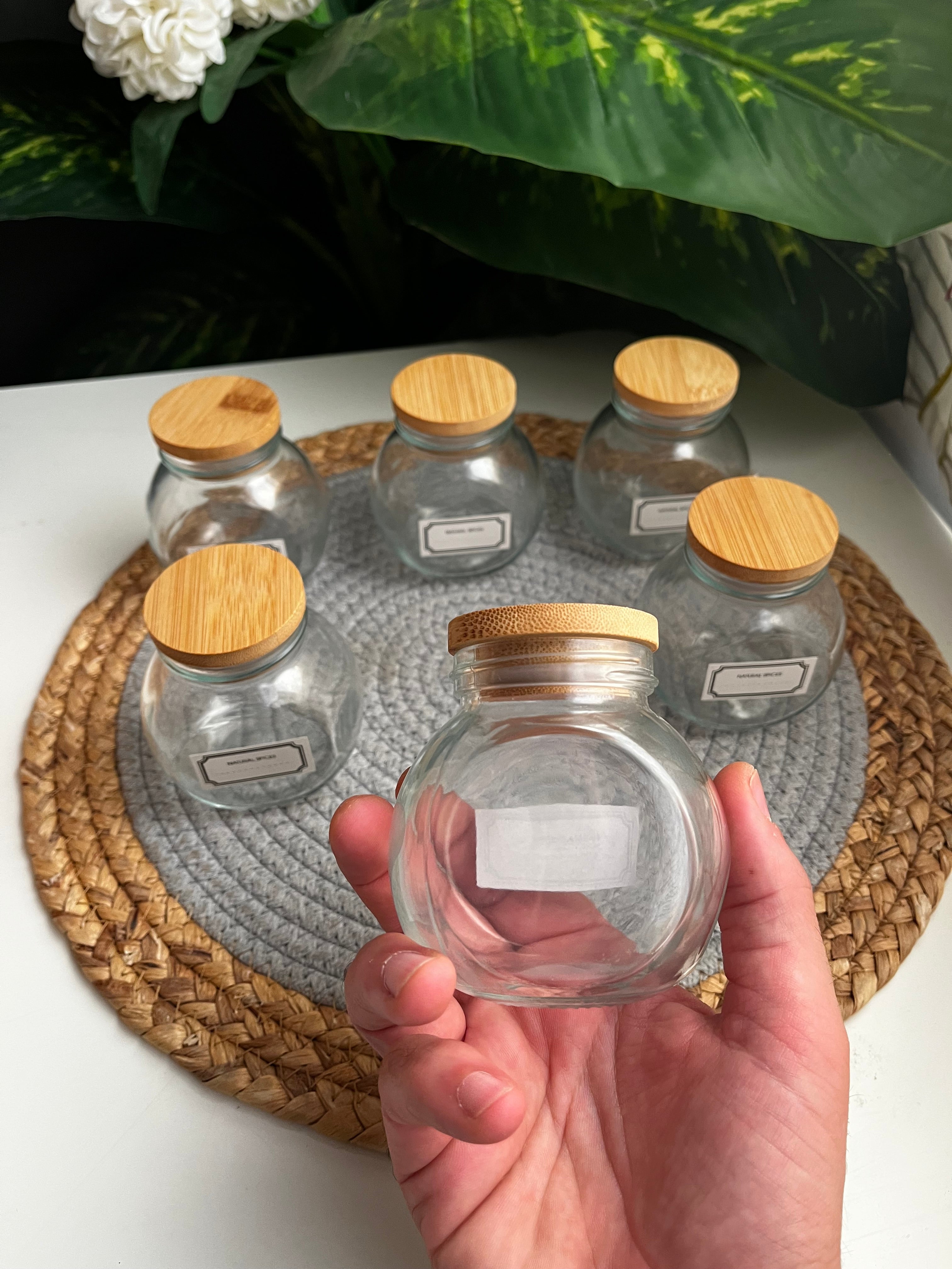 SET OF 6 glass jars 200ml (code1966-86)