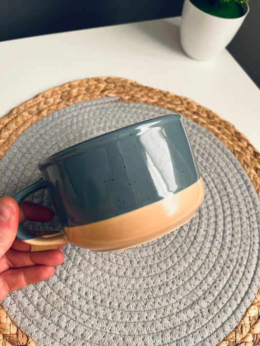 Large Soup mug navy blue مج شوربه كبير كحلي