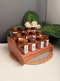 Set 12 glass  jars (175ml)C316+ stairs  organizer (without sticker)غامق (سلم)