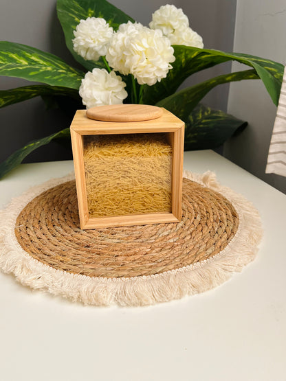Small Box jar (bamboo wood)code10-45