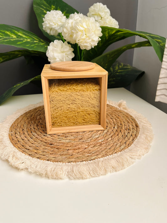 Small Box jar (bamboo wood)code10-45