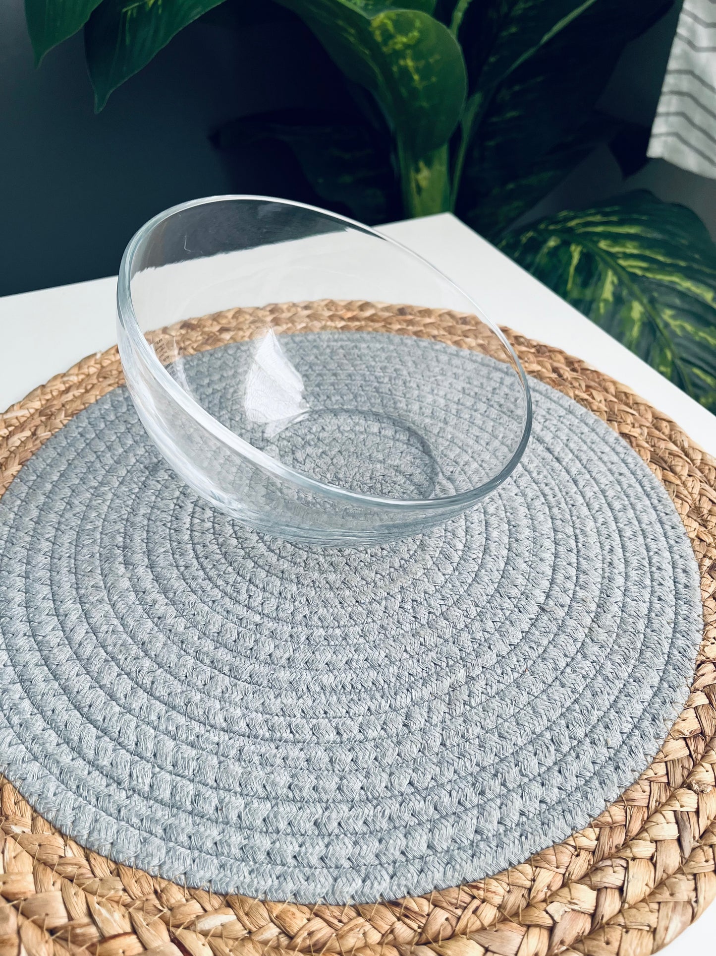 Half moon bowl large بوله زجاج حرف مايل كبير(شفاف)code2-127