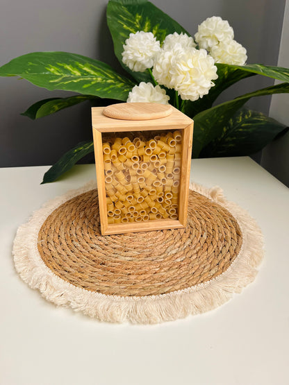 Medium Box jar (bamboo wood)code10-47