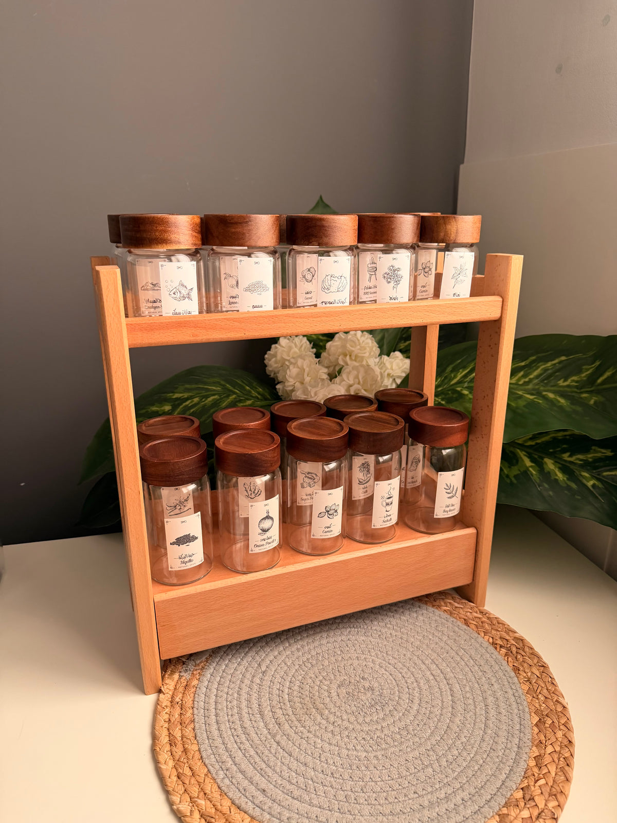 Set of (20)glass 250ml+200ml +Organizer with drawer