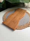 One bamboo tray- 40cm*18cm(حلزونى) (غامق)code 78