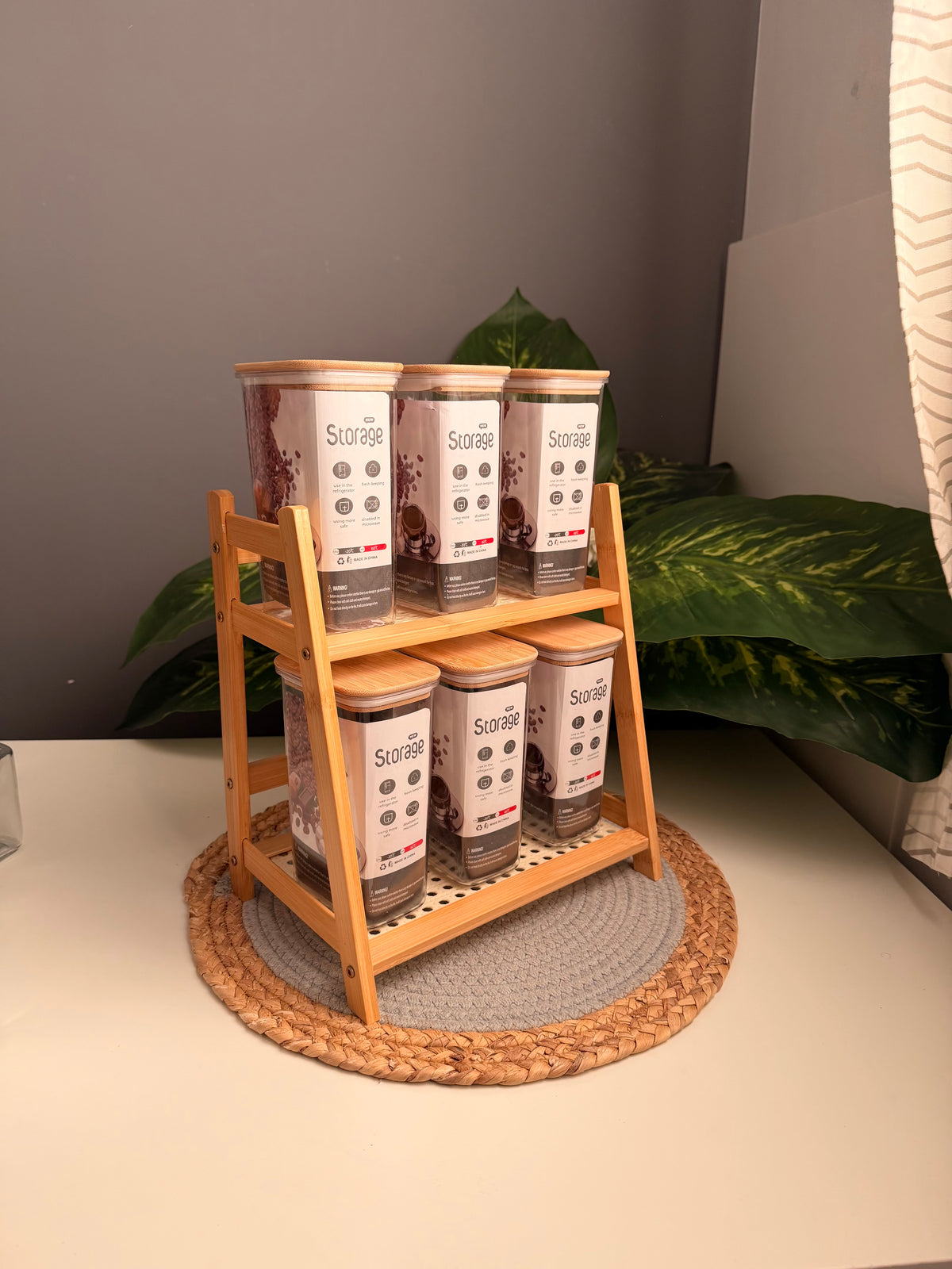 طقم 6 برطمانات (أكريلك) +ratan organizer(code379)(code349)