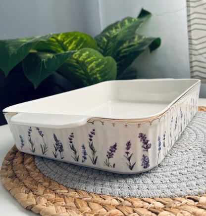Tajin porcelain  (code367) طاچن بورسلين  مستطيل رسومات