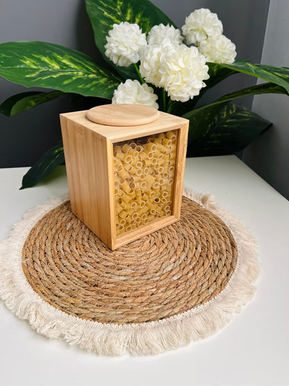 Medium Box jar (bamboo wood)code10-47
