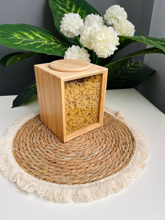 Medium Box jar (bamboo wood)code10-47