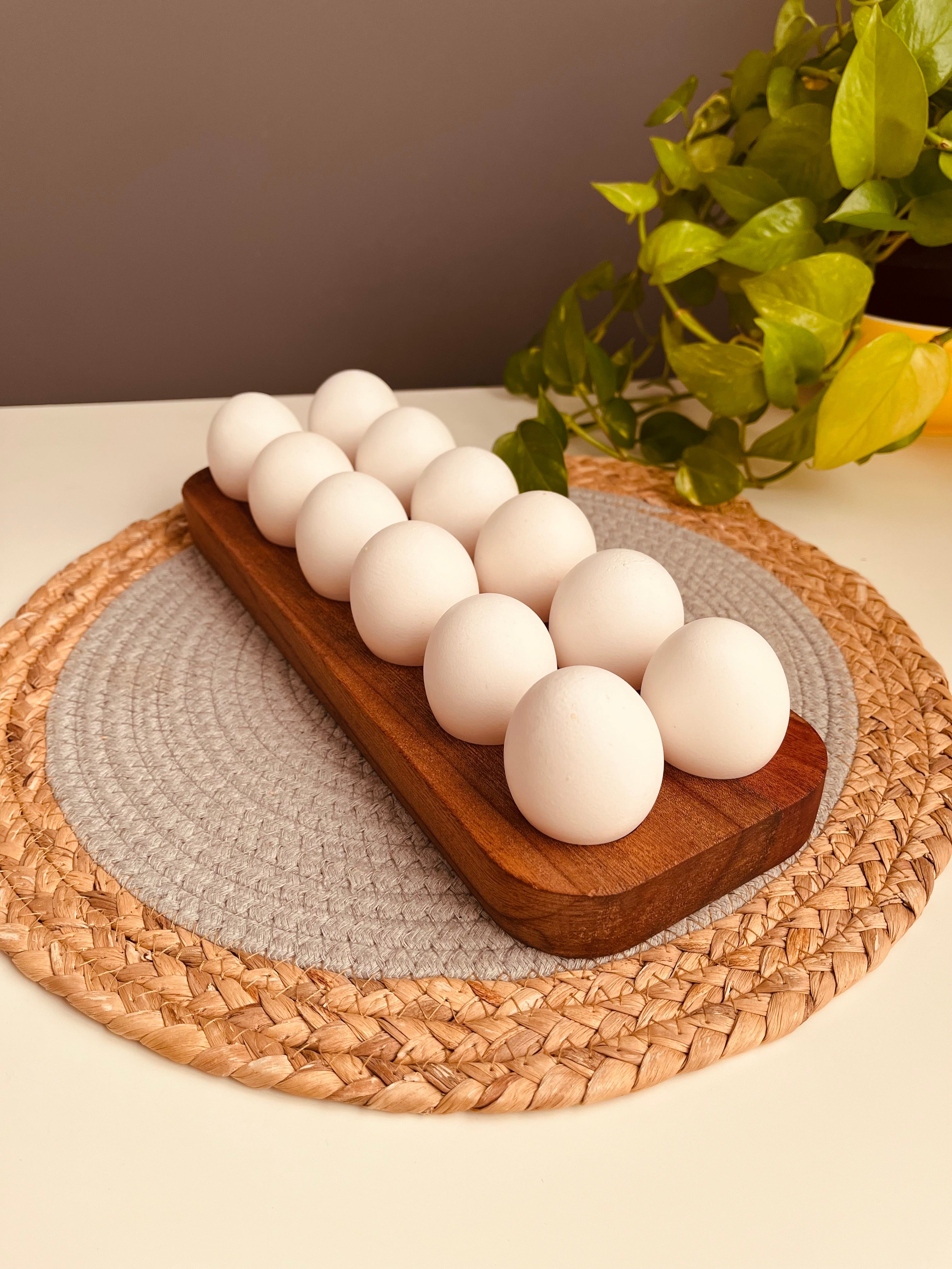 حامل بيض من الخشب الطبيعى (12eggs)