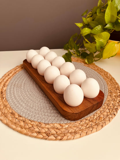 حامل بيض من الخشب الطبيعى (12eggs)