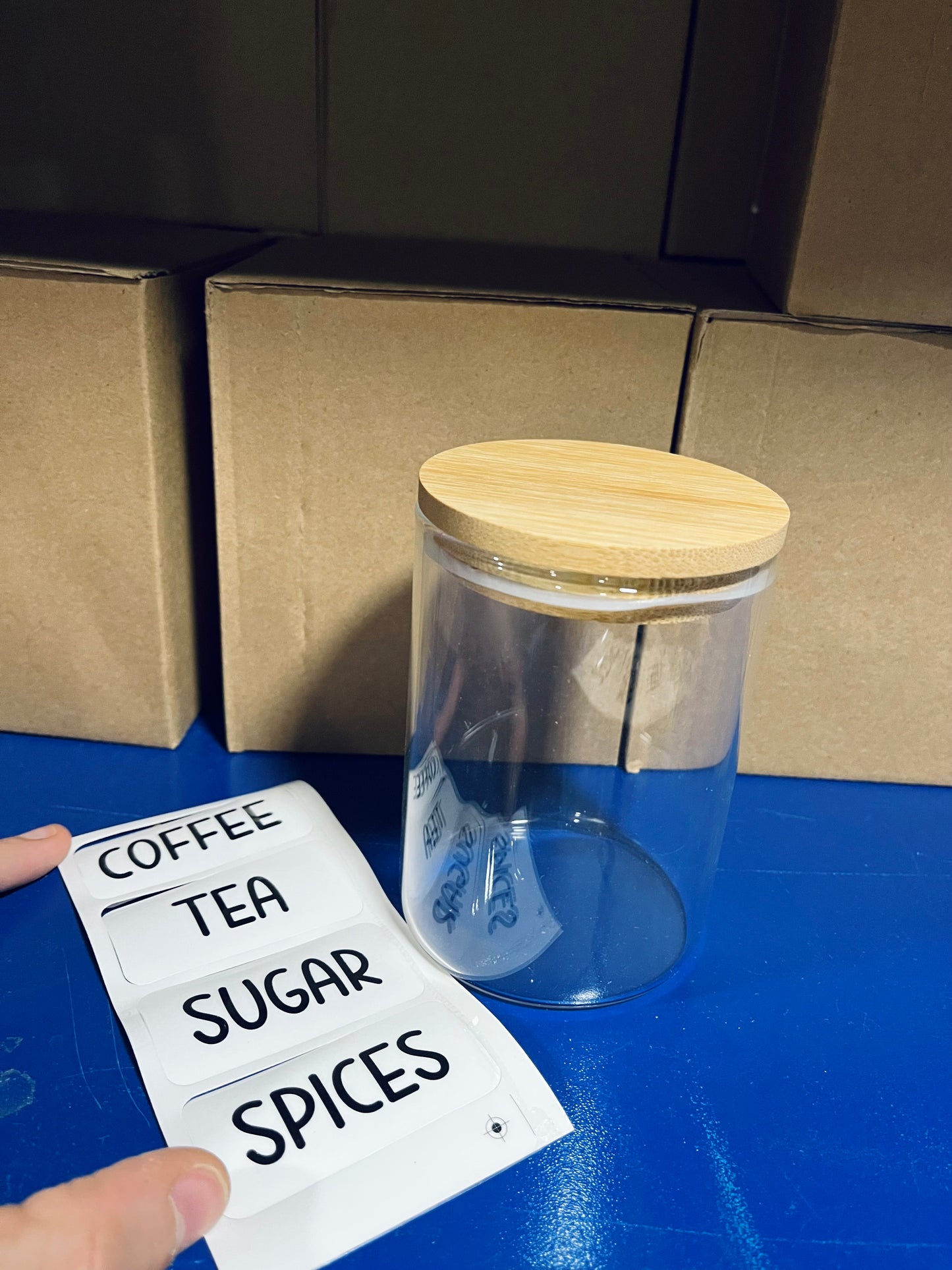 برطمان(واحد) 450 ml +استكر (coffee /sugar/tea)