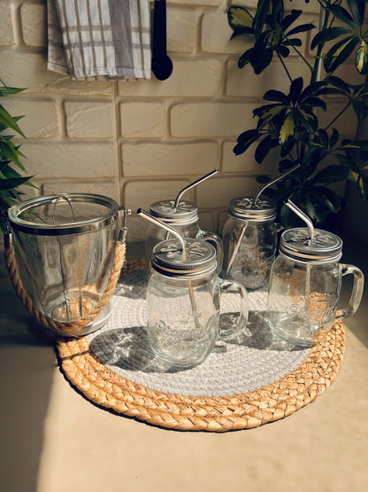 Set of 4 cups +ice bucket (code038)