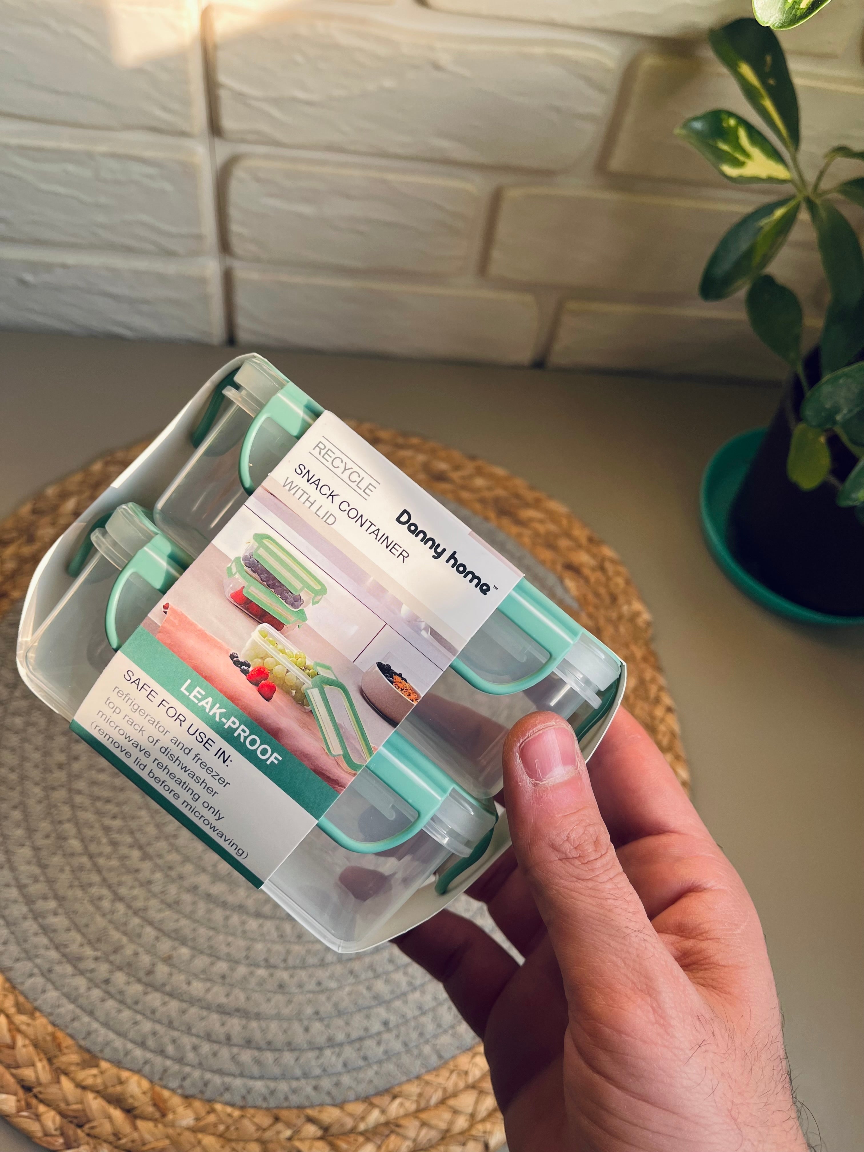 Set of 2 fridge box (danny home) code20(green) 12.8 × 8.8 × 4.9 cm