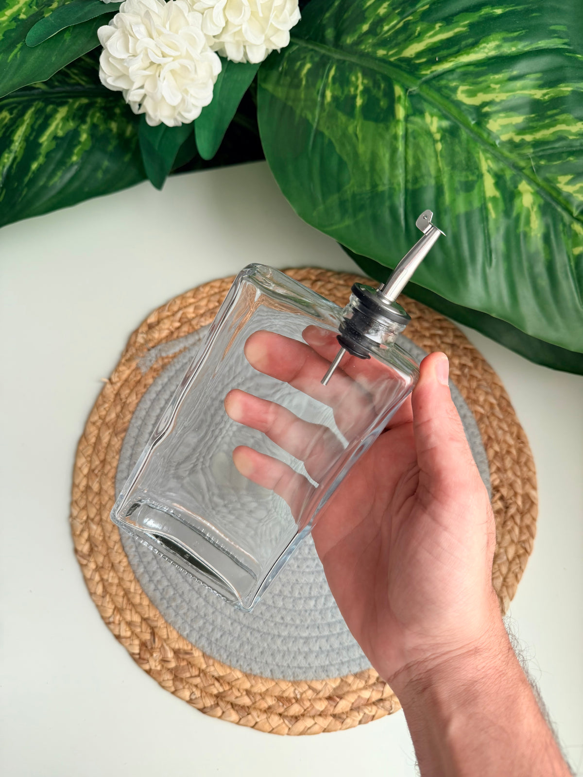 New Oil jar square  (code 294)(سلڤر)