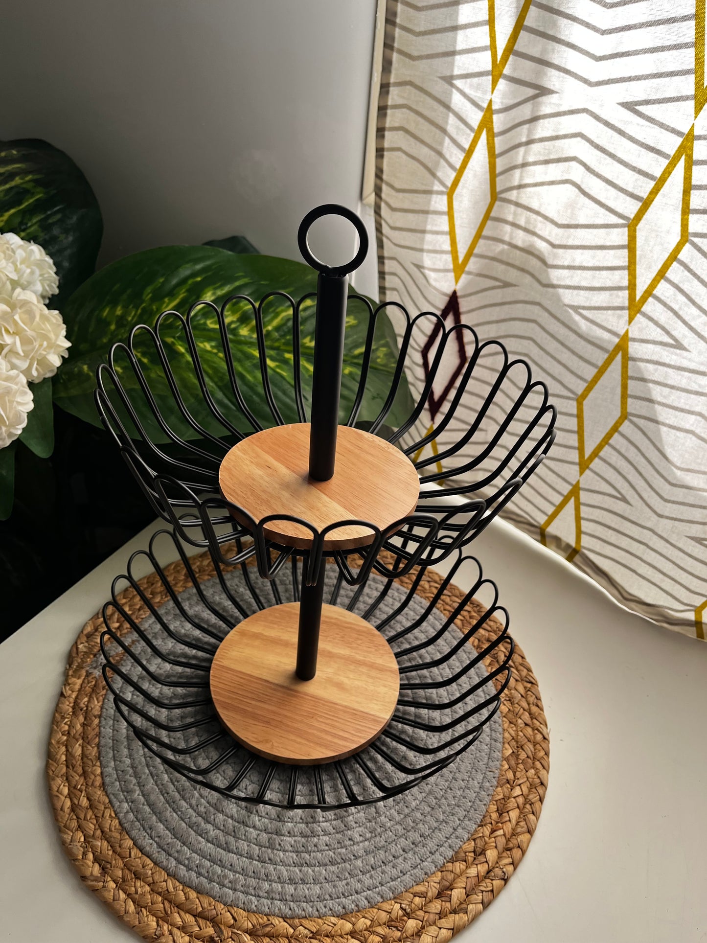 Steel basket 2 floors heavy (code1831)