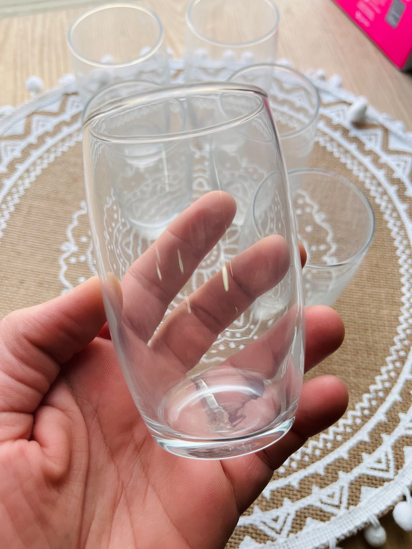 Set of 6 glass cup(small)(billy bear)