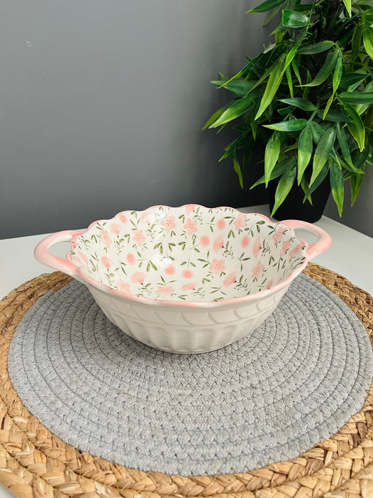 طاجن بورسلين بيد غويط ورد(c135)