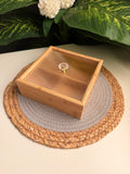 Small Bamboo (4خانه) Tea Or nuts box organizer (code 81)