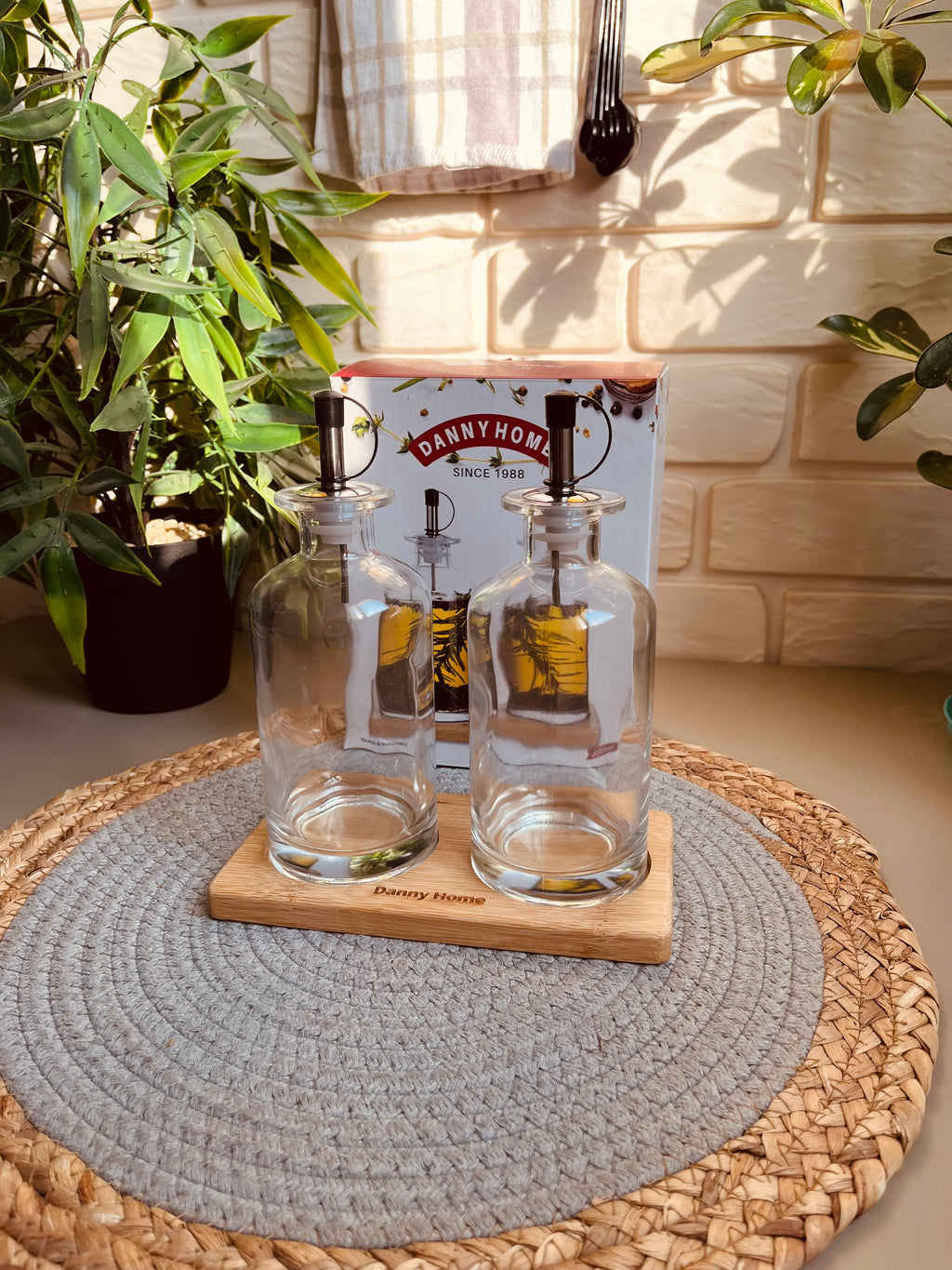 Set oil & vinegar+holder (danny home)code1900-80