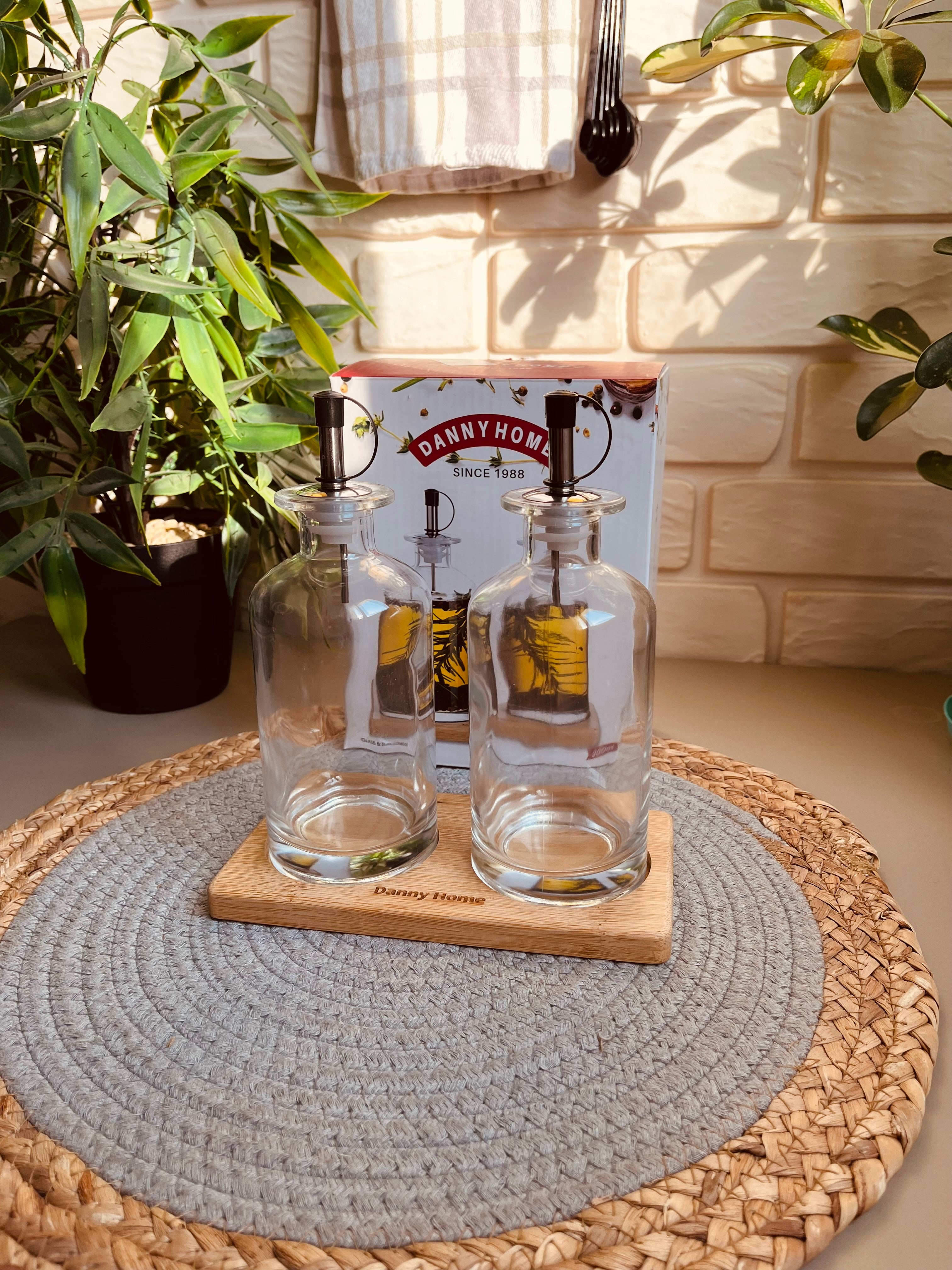 Set oil & vinegar+holder (danny home)code1900-80
