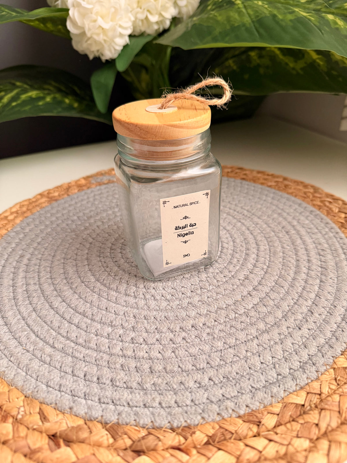 One glass jar 350ml (مستاطيل بالقطعه) (code333)