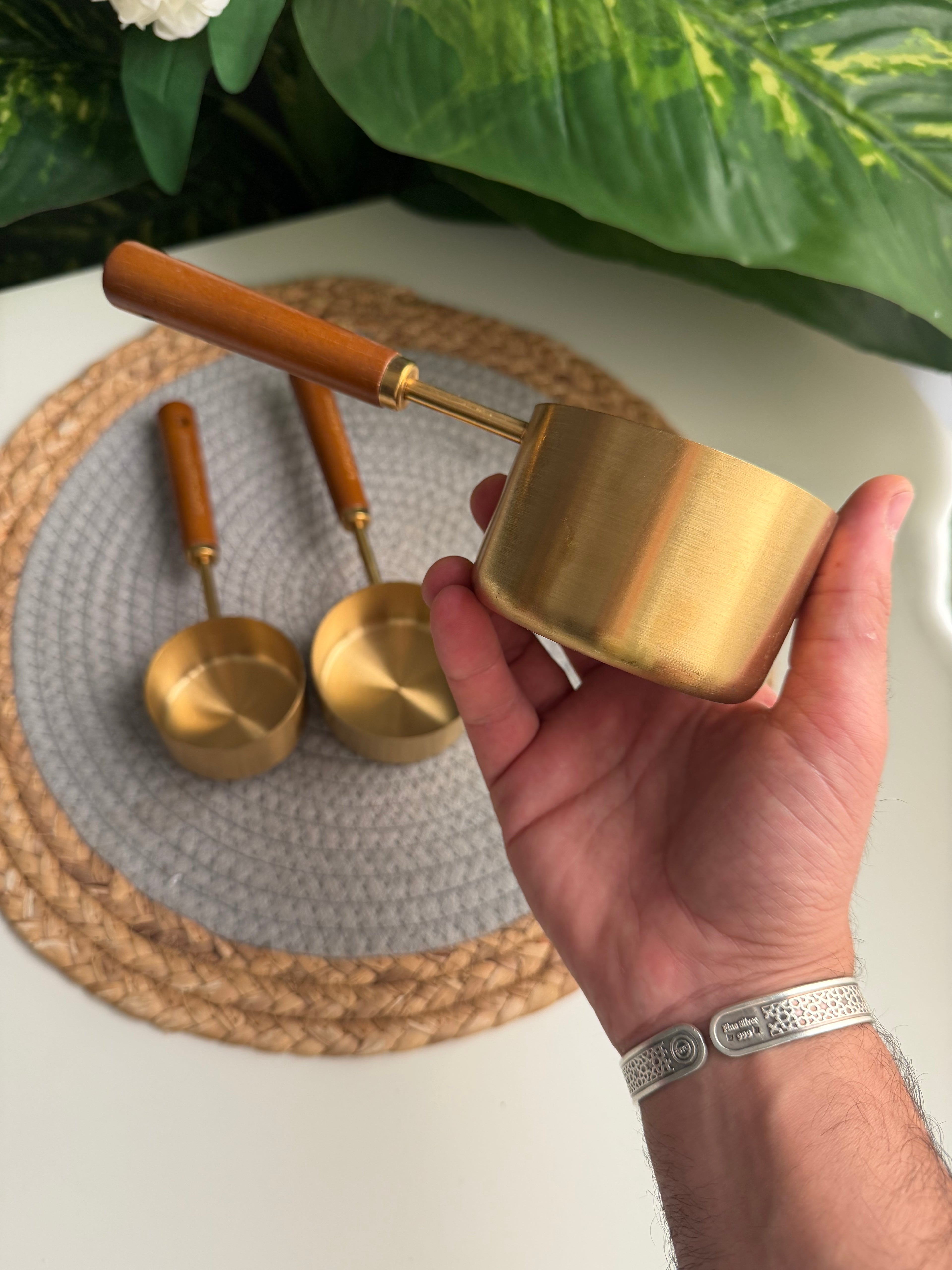 Gold measuring cups طقم معيار ٣ قطع