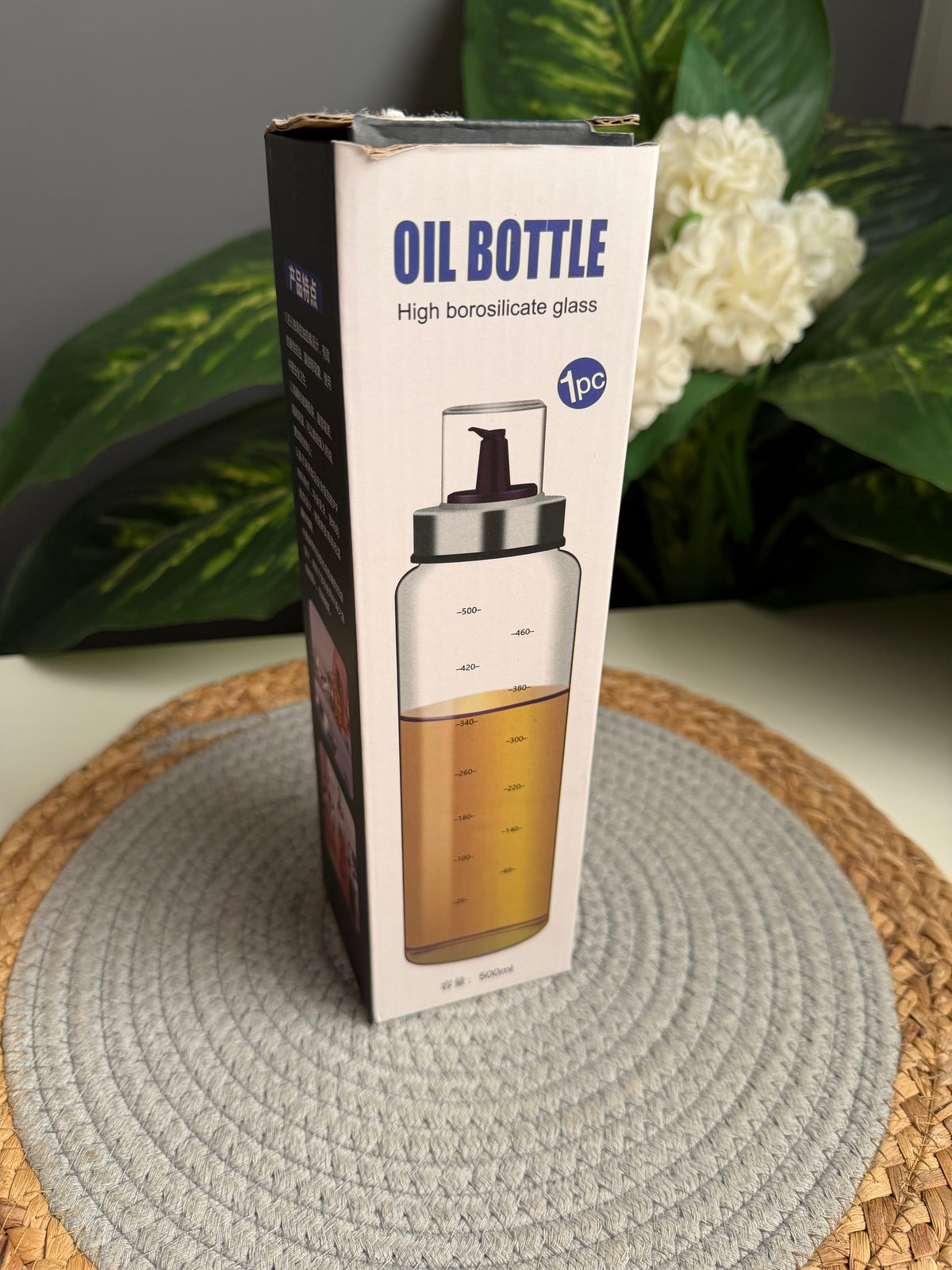 Glass Oil bottle (500ml) code332-معيار