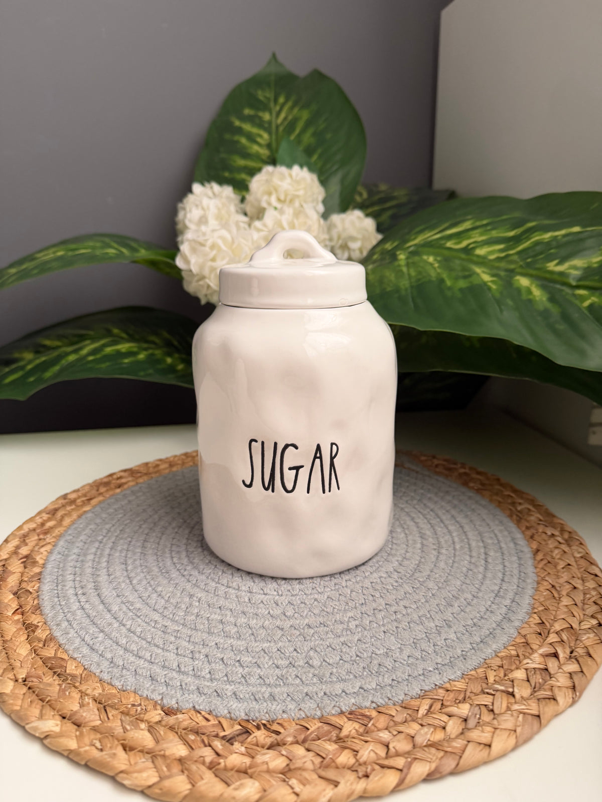 Large SUGAR JAR porcelain (code452)-1500ml