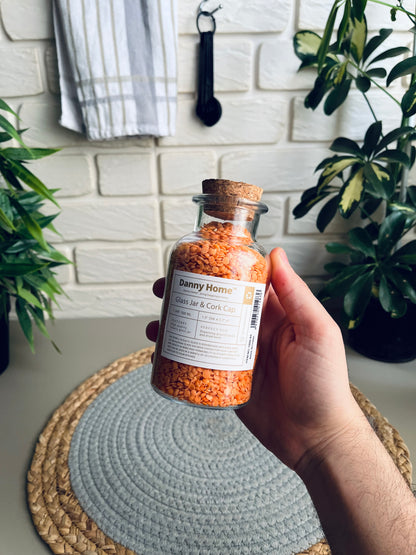 One glass jar cork lid-300ml(code1900-83)