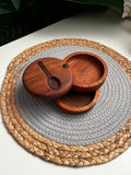 علبه ملاحات 2خانه (خشب طبيعى)