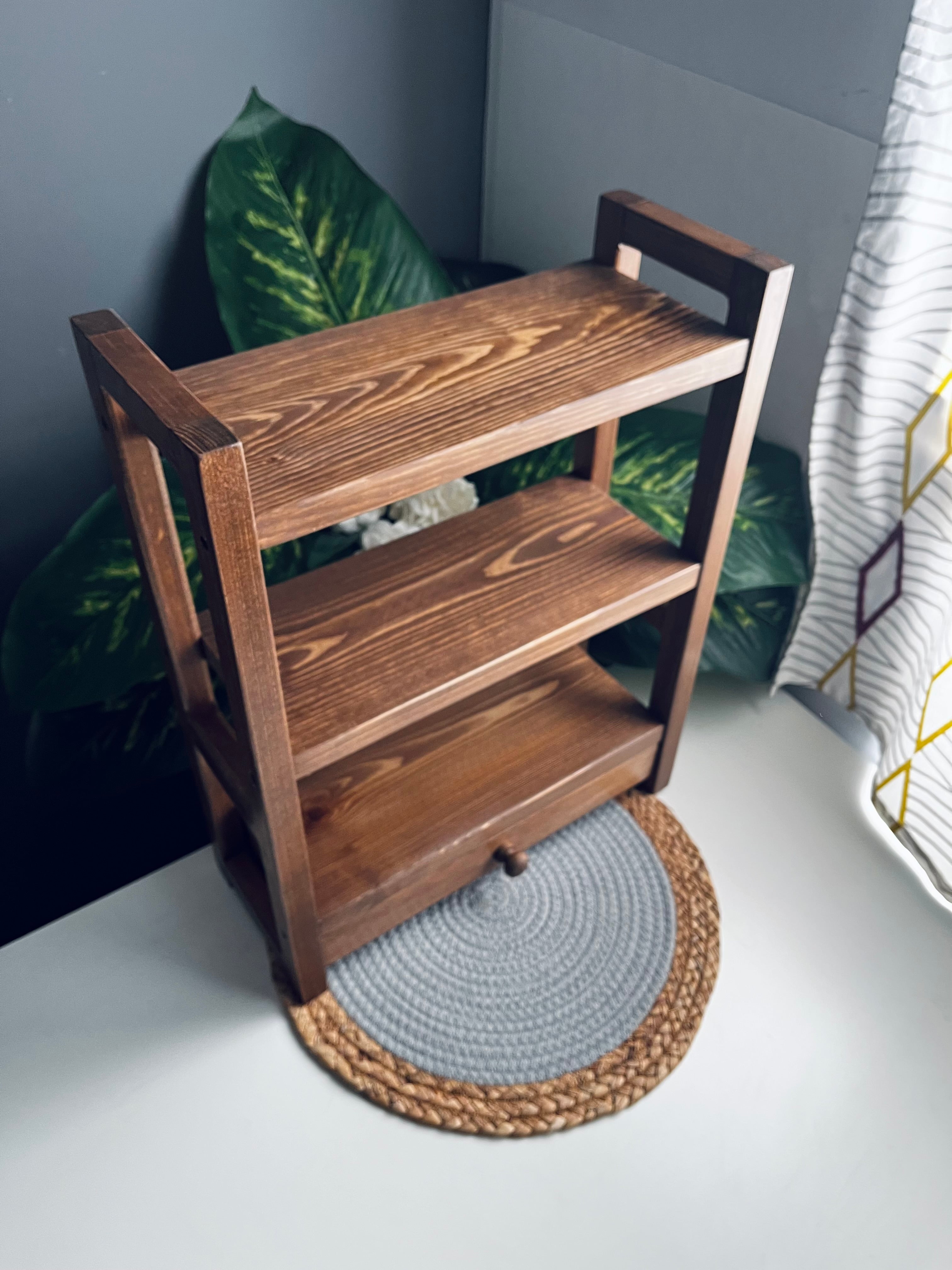 Wooden organizer (3 floors )غامق