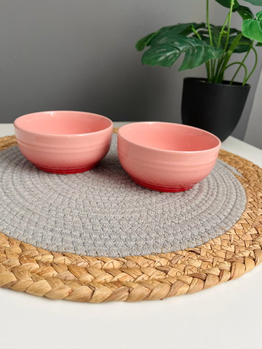 Red bowls set طقم ٢ بوله بورسلين احمر