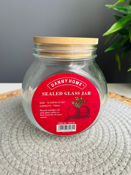SEALED GLASS JAR 700ml(code 1966-84)dannyhome