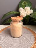 One glass jar 1000ml (وسط مضلع بالقطعه) (code336)