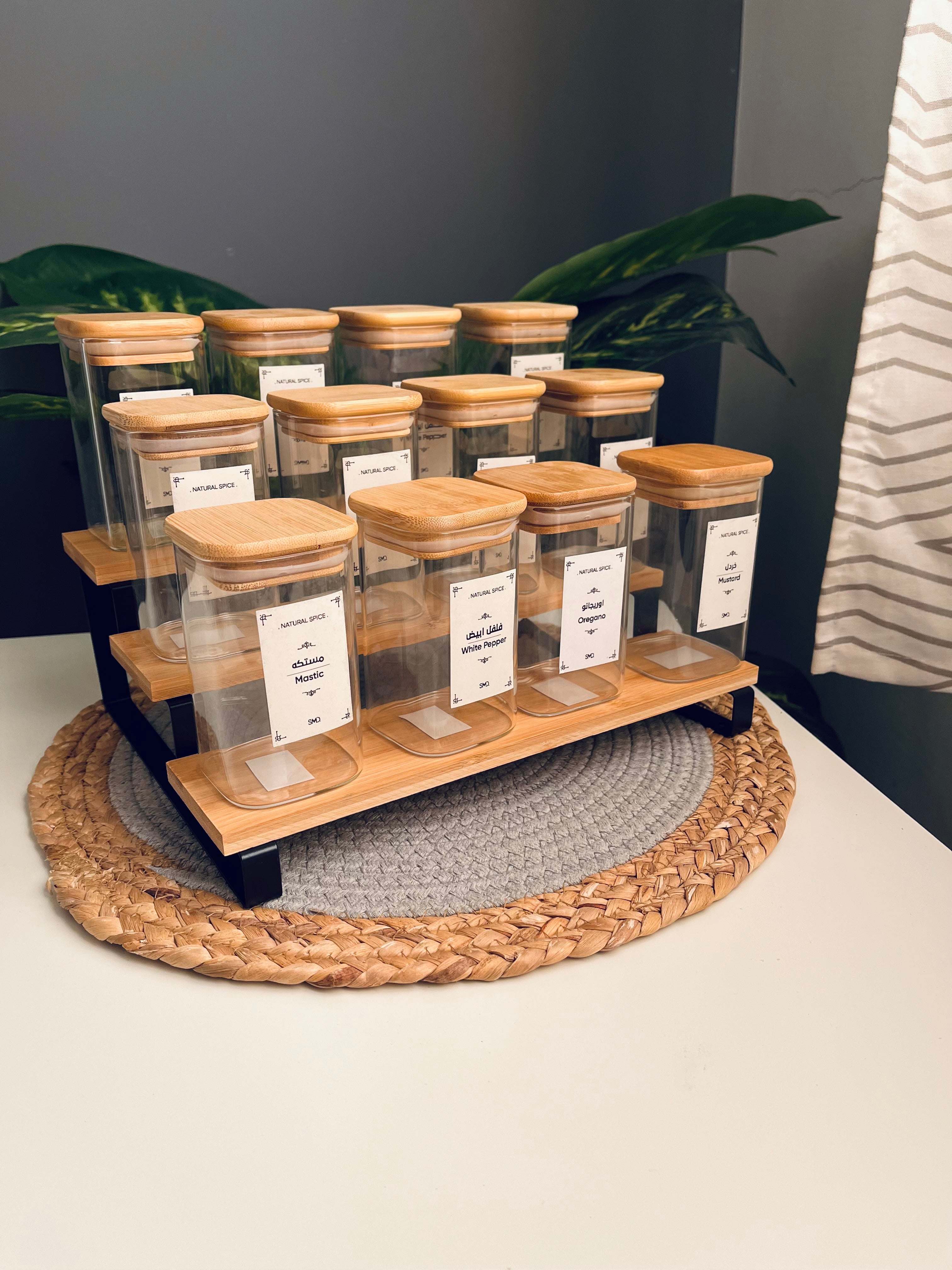 Set of 12 glass jars 250ml +( mixed stairs )