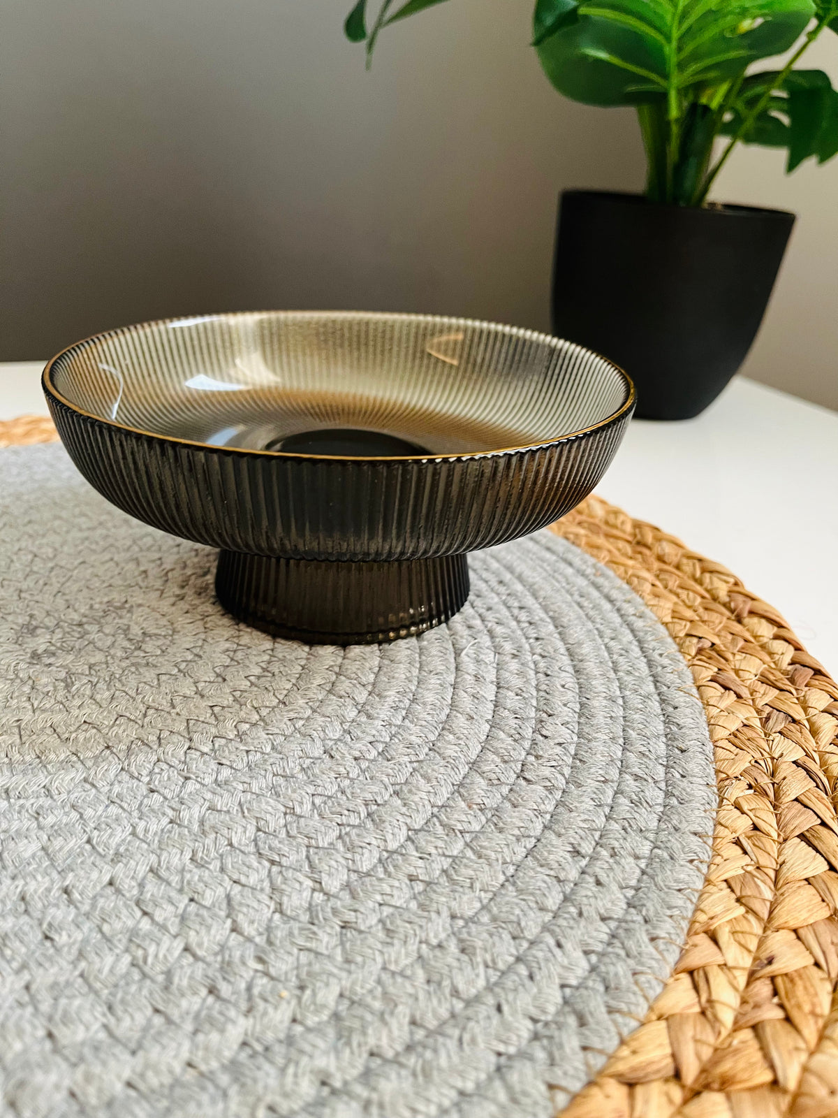 Black Glass bowl 15cm*7cm