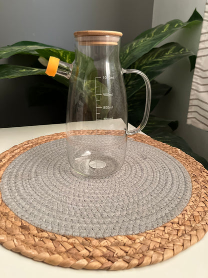 Glass oil jar with 1000ml