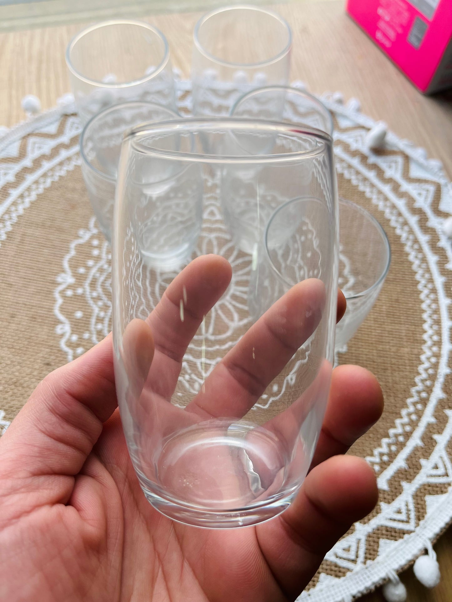 Set of 6 glass cup(small)(billy bear)