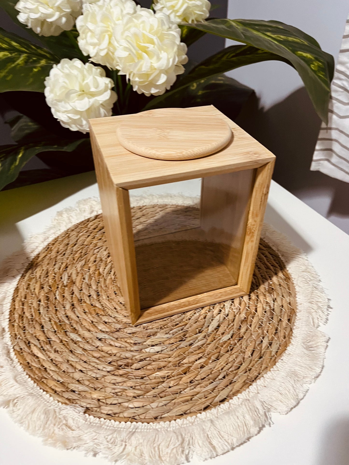 Medium Box jar (bamboo wood)code10-47