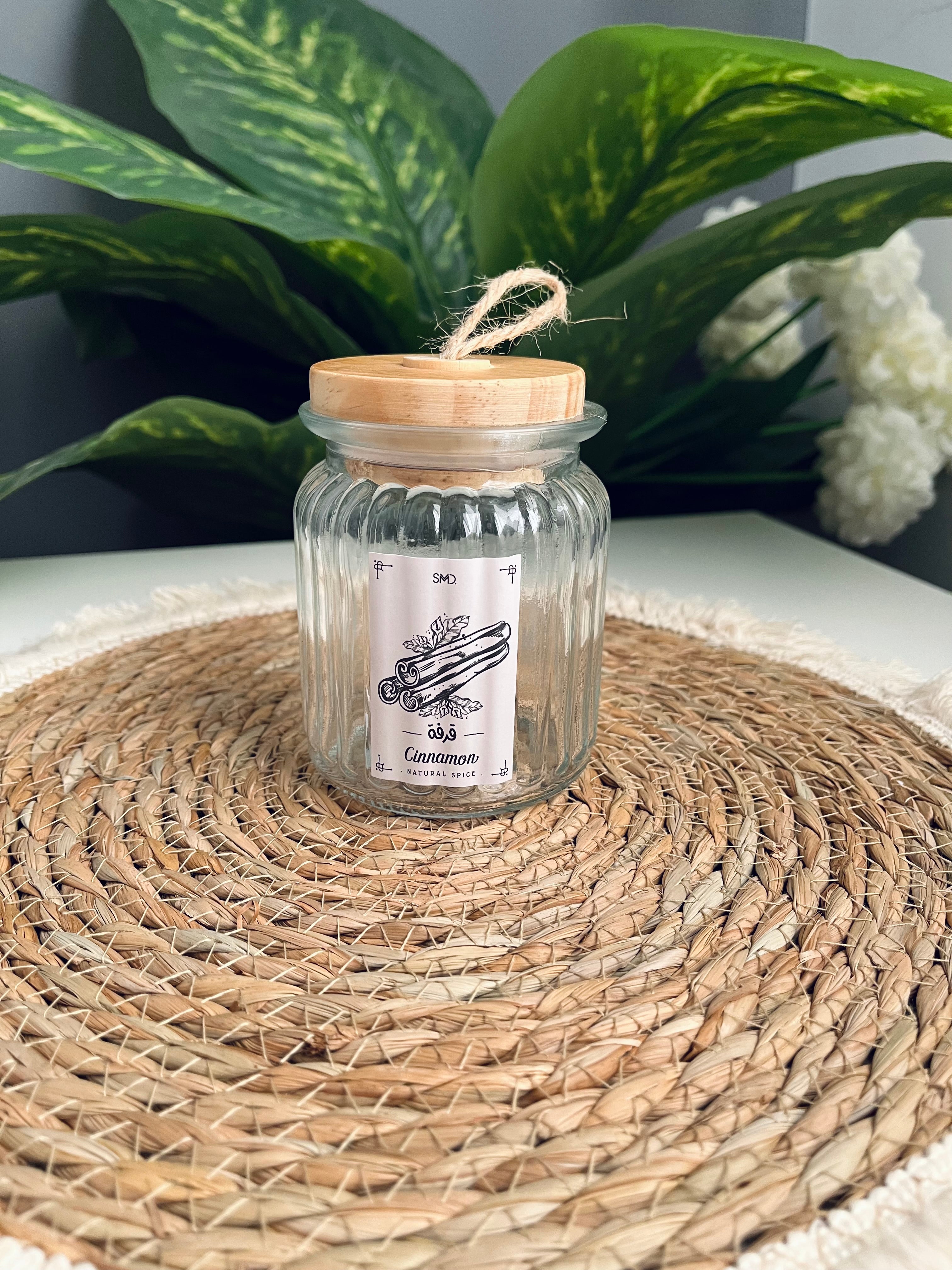 One glass jar 350ml (مضلع بالقطعه)