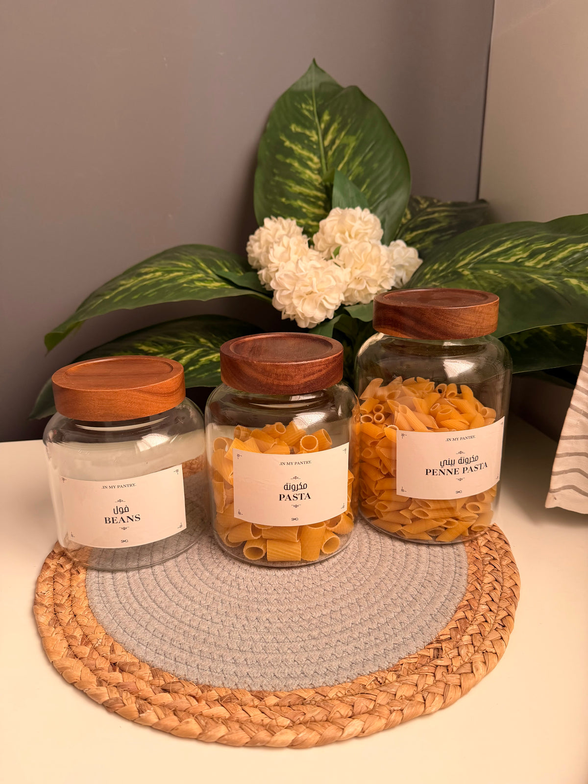 Set of 3 glass jars(1.8L/1.3L/0.9L)(code12/11/10)