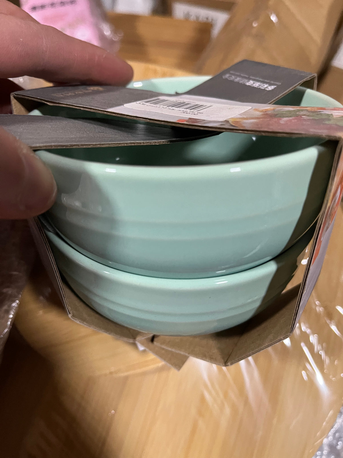 Light blue 6x11 cm طقم ٢ بوله بورسلين ازرق