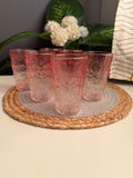 طقم ٦ قطع حرف جولد Ice glass cup (أحمر ) (code449)