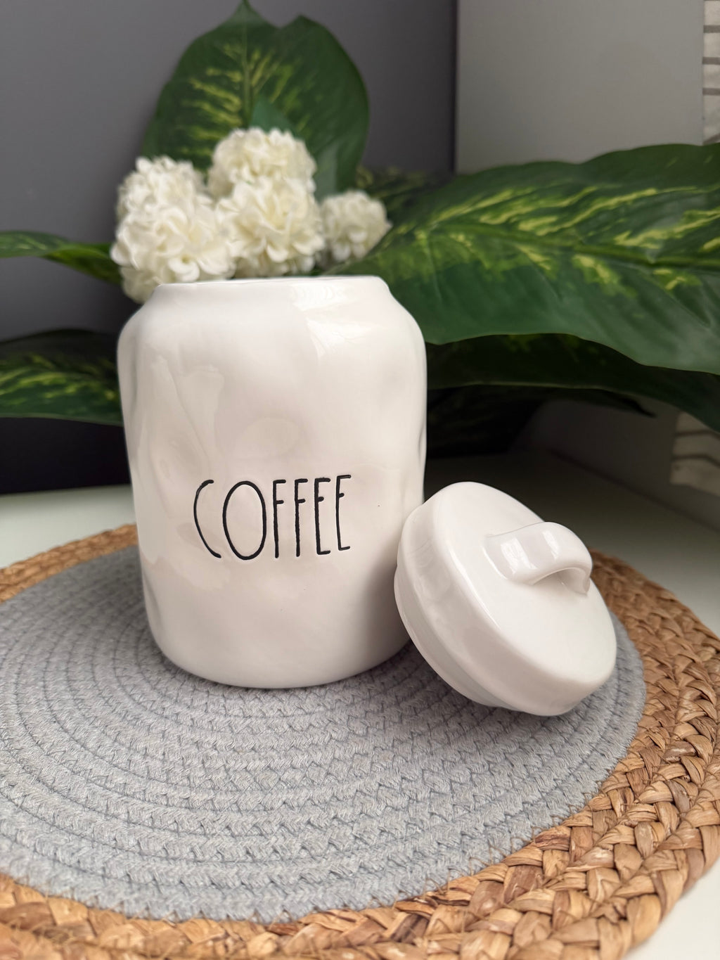 Large COFFEE JAR porcelain (code454)-1500ml