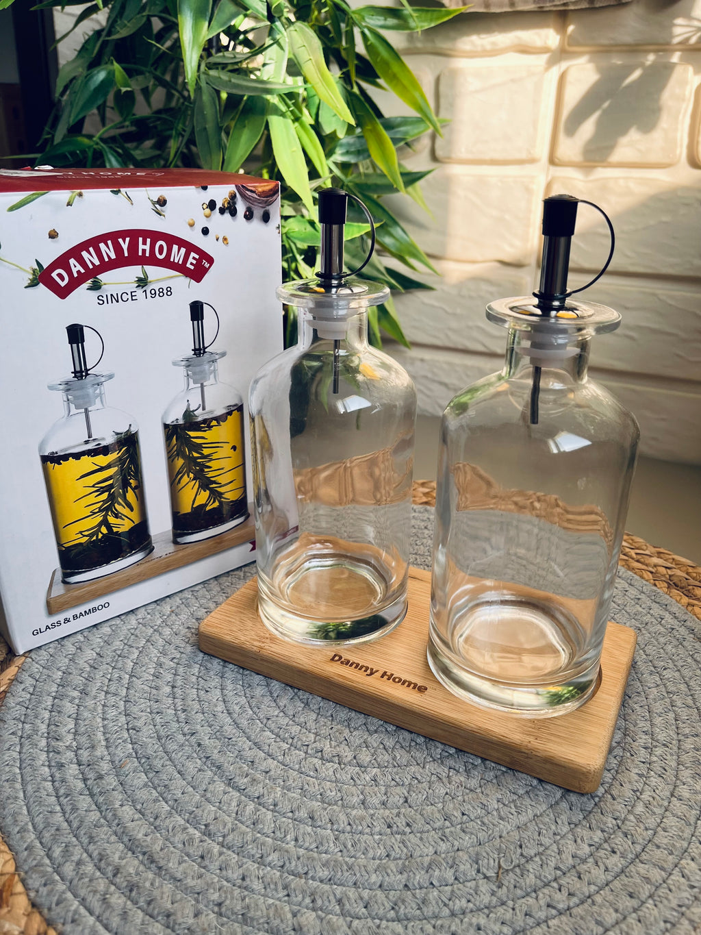 Set oil & vinegar+holder (danny home)code1900-80