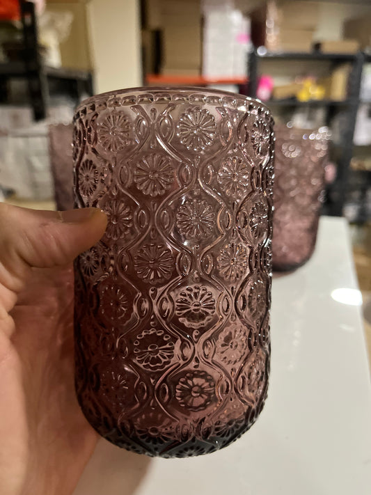 طقم  6 كوبيات (كبير) ( احمر  منقرش)High Quality Glass