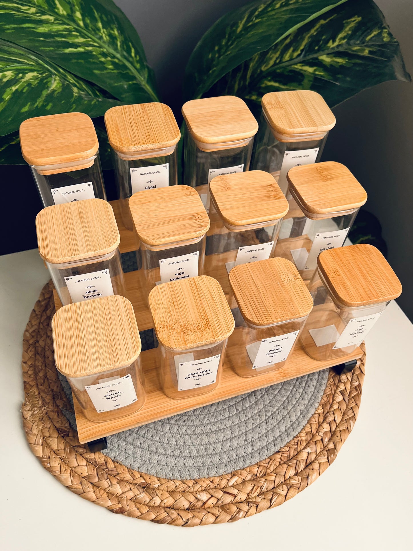 Set of 12 glass jars 250ml +( mixed stairs )