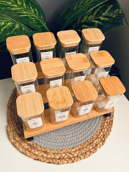Set of 12 glass jars 250ml +( mixed stairs )