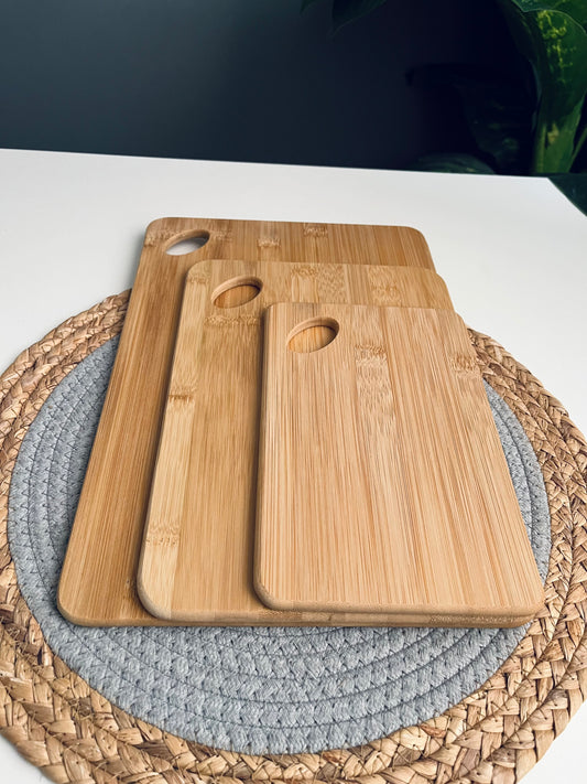 Set of 3 Cutting board bamboo
